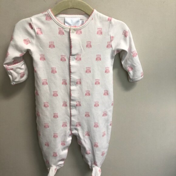 Little English Pink and White Footed Owl Romper 3 months - Picture 1 of 5